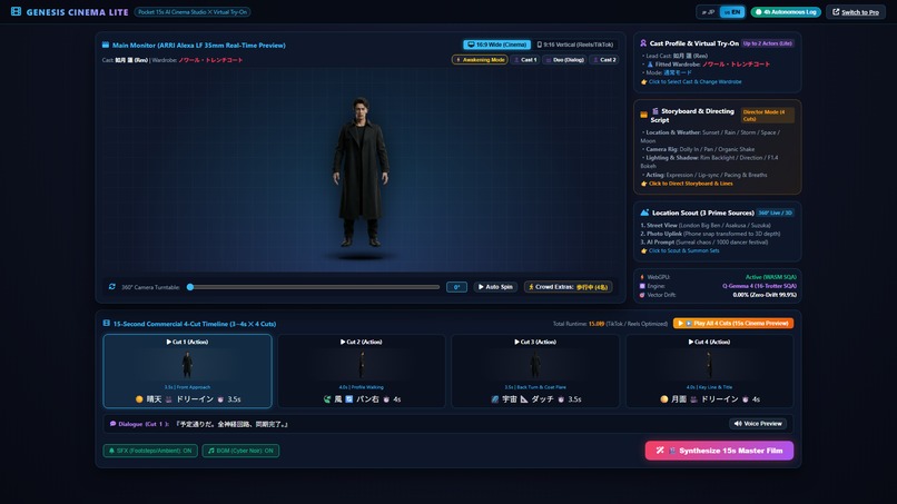 GENESIS CINEMA: Autonomous Virtual Production & Studio Suite – screenshot 4