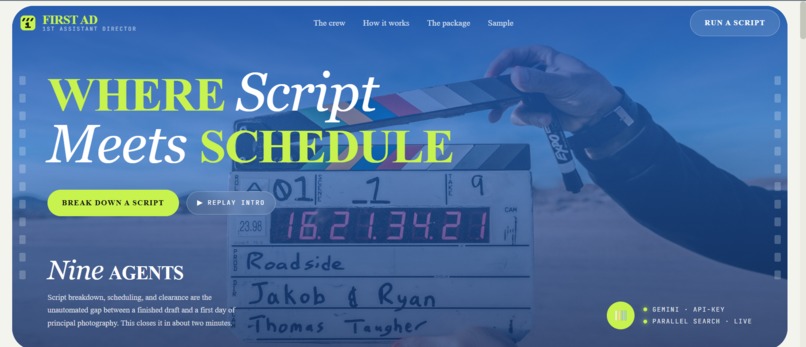 First AD (First Assistant Director) – screenshot 1