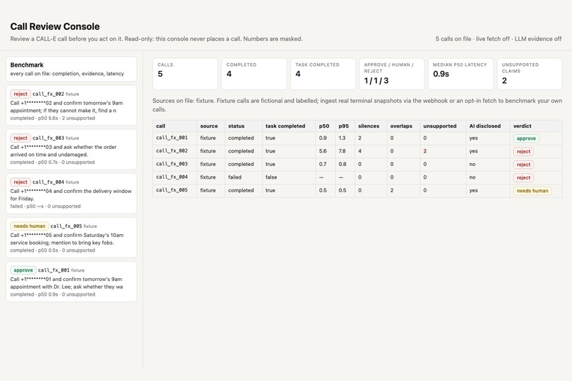 Call Review Console – screenshot 4