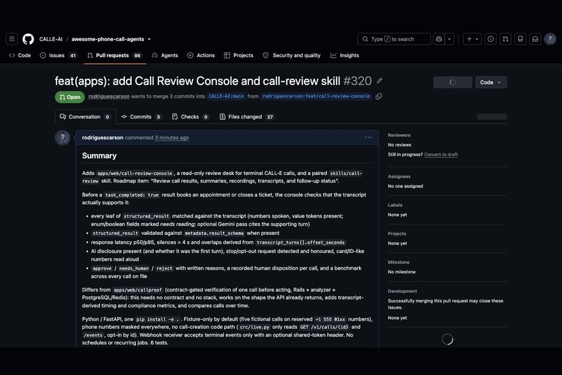 Call Review Console – screenshot 6