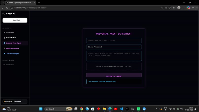 Sara ai nexus hub – screenshot 2