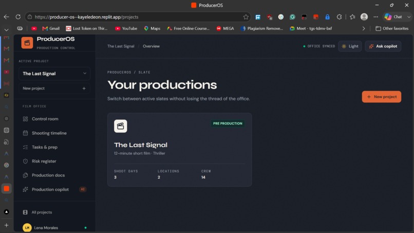 ProducerOS – screenshot 1