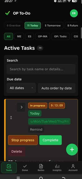OP To-Do – screenshot 2