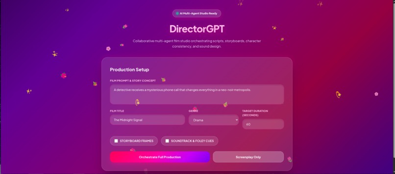 DirectorGPT – screenshot 1