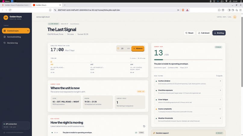 Golden Hours — Production Control Room – screenshot 1