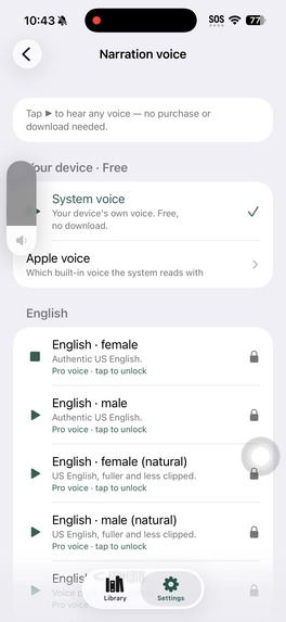 iRead: Read Aloud EPUB Reader – screenshot 2
