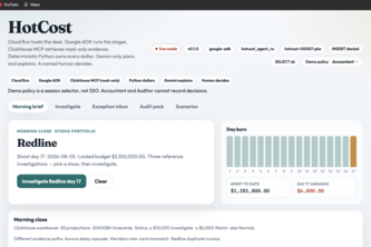 HotCost — day close that cannot invent a dollar