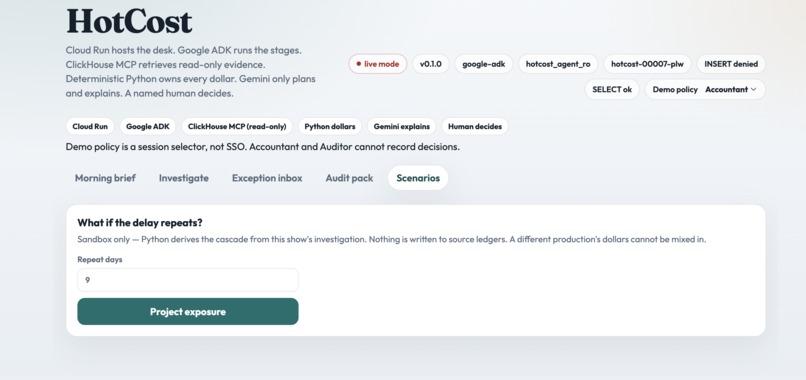 HotCost — day close that cannot invent a dollar – screenshot 5