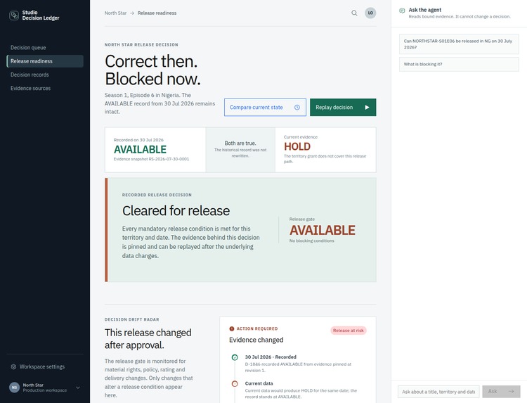 Studio Decision Ledger. – screenshot 2