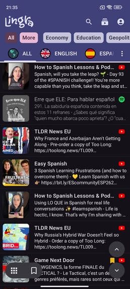 LingvaSfero – screenshot 1