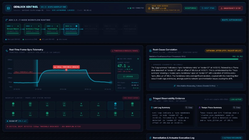 Genlock Sentinel: Autonomous ICVFX SRE Agent – screenshot 3
