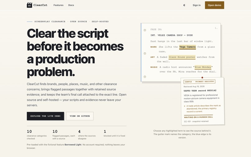 ClearCut – screenshot 1