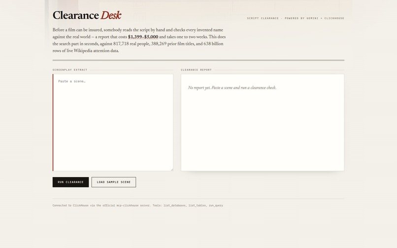 Clearance Desk – screenshot 1