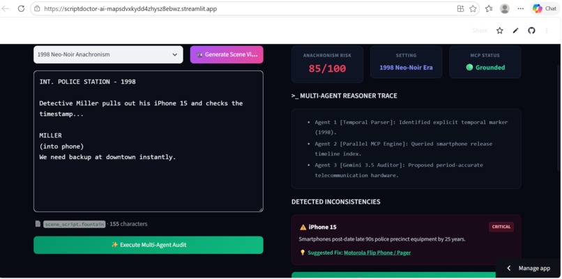 ScriptDoctor AI: Real-Time Screenplay Fact Check – screenshot 5