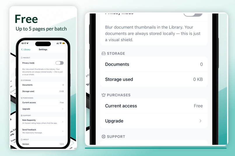 Raqeemly — Offline Document Scanner – screenshot 1