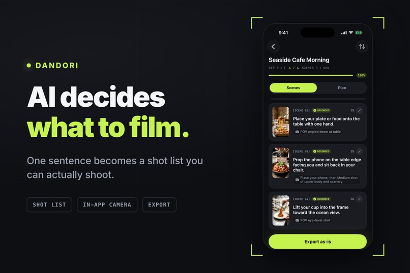Dandori - AI Shot Planner – screenshot 1