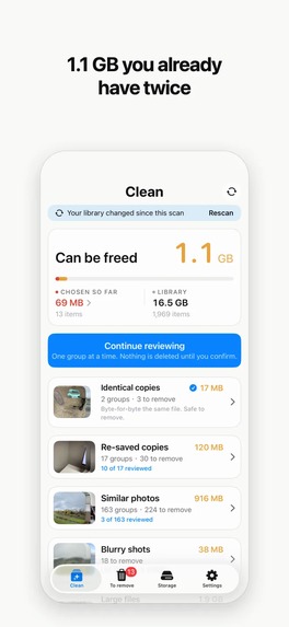 Fewer: Similar Photo Cleaner – screenshot 1