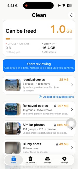 Fewer: Similar Photo Cleaner – screenshot 4