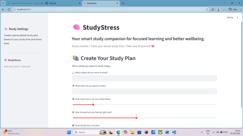 StudyStress – screenshot 1