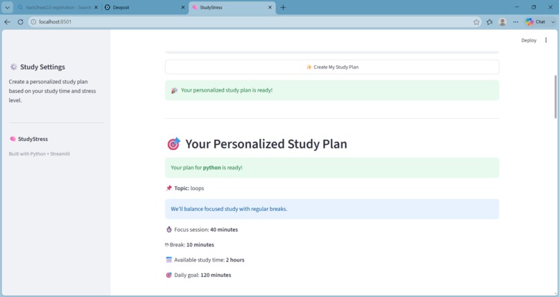 StudyStress – screenshot 3