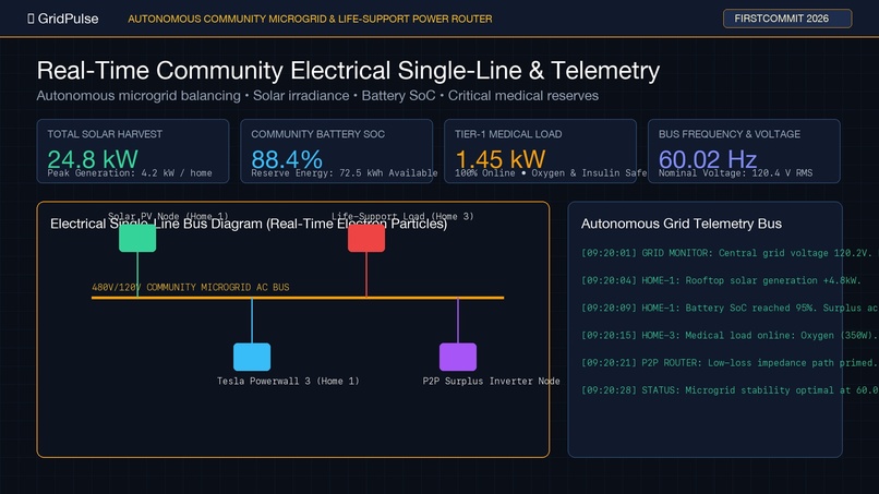GridPulse — Community Microgrid Resilience Simulator – screenshot 1