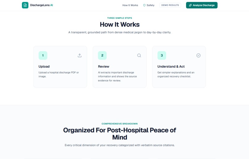 DischargeLens AI – screenshot 2