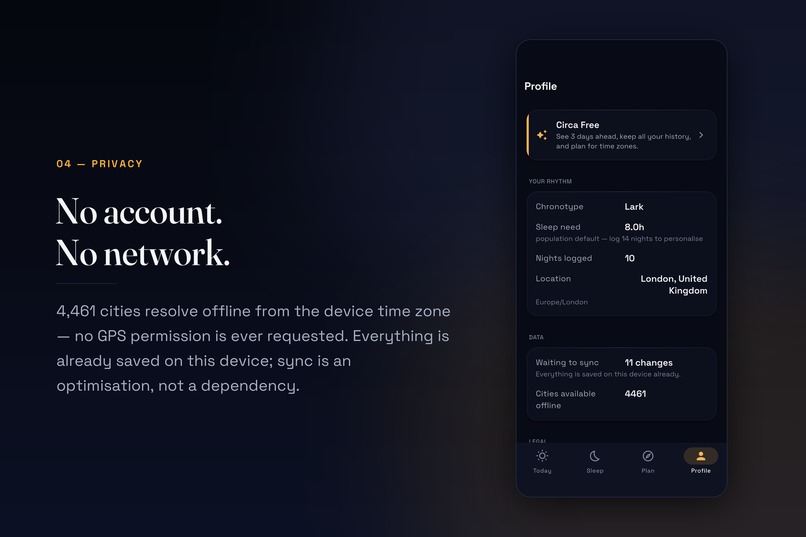 Circa — your body clock, dialed in – screenshot 4