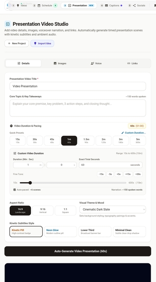 Video Content Creator & Process Engine – screenshot 5