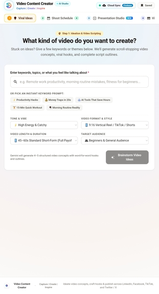 Video Content Creator & Process Engine – screenshot 2