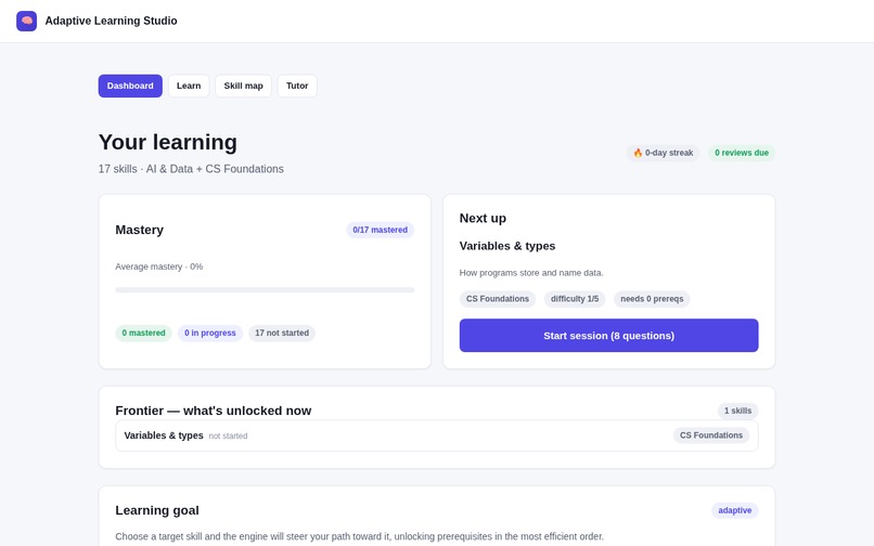 Adaptive Learning Studio – screenshot 3