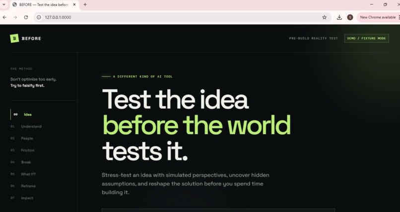 BEFORE – screenshot 1
