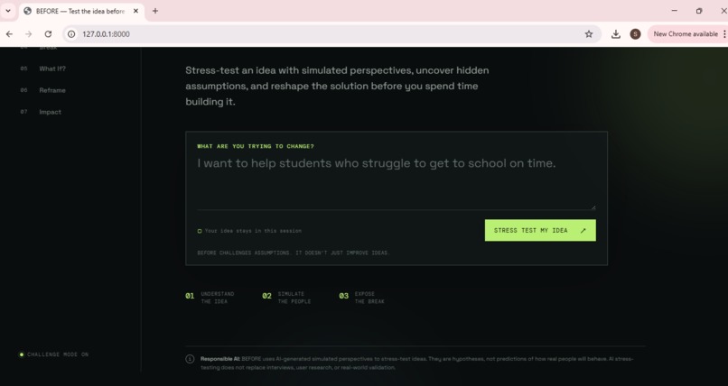 BEFORE – screenshot 2