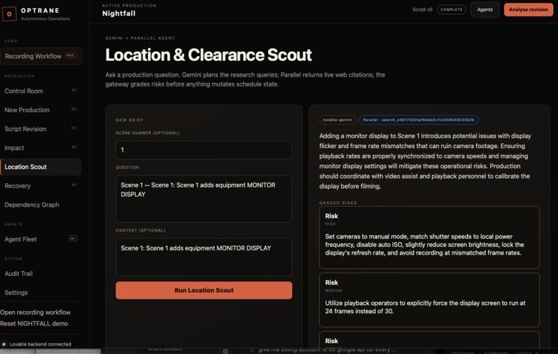 OPTRANE – screenshot 2
