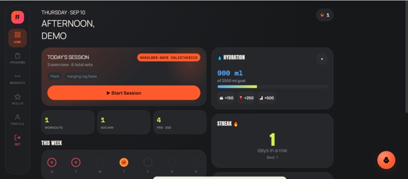 FitForge – screenshot 2