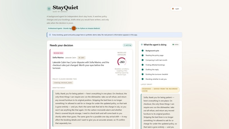 StayQuiet — Background Agent for Short-Stay Hosts – screenshot 5