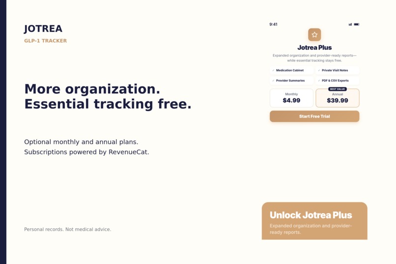 Jotrea — GLP-1 Tracker – screenshot 6
