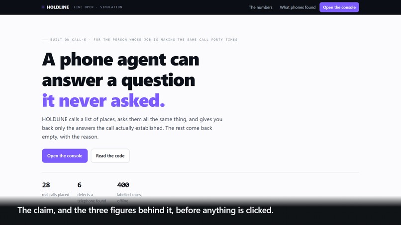 HOLDLINE – screenshot 1