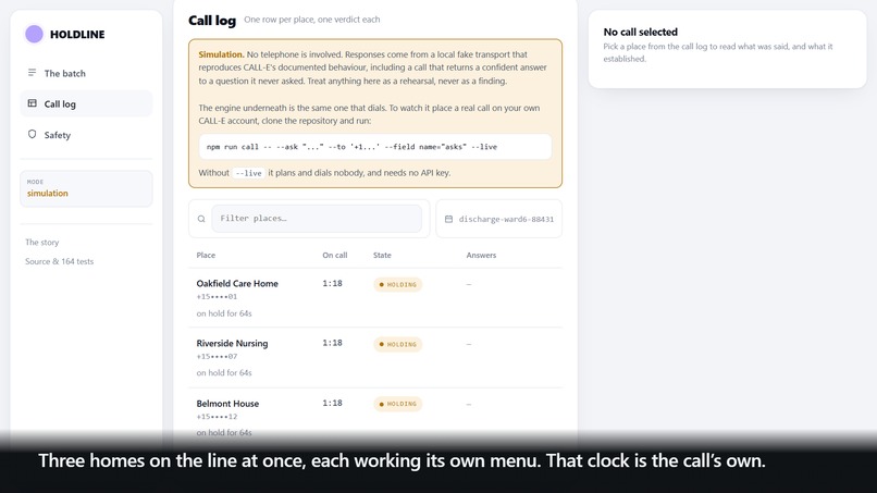 HOLDLINE – screenshot 2