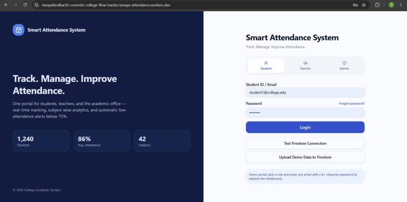AttendIQ-Smart Attendance System – screenshot 1