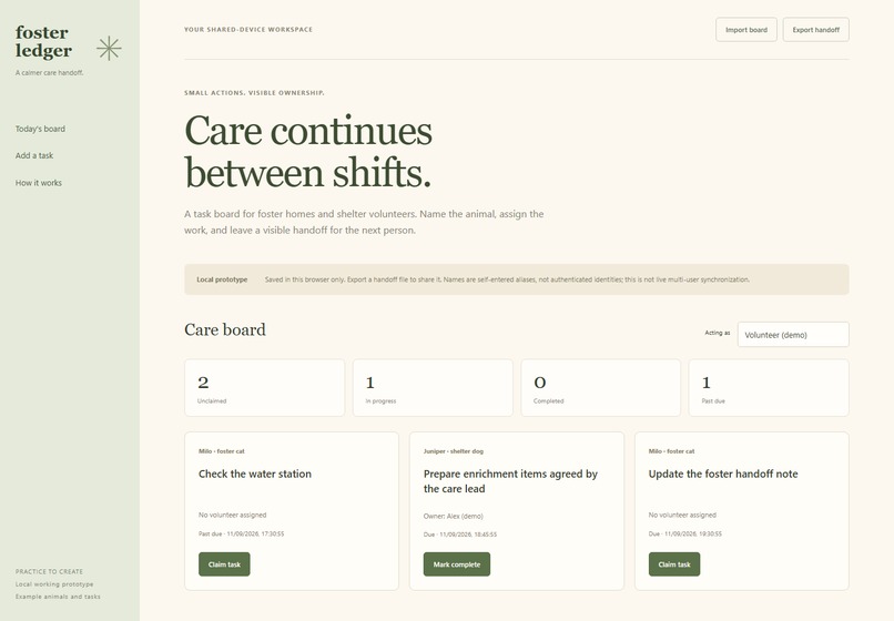 Foster Ledger Shift Notes – screenshot 3
