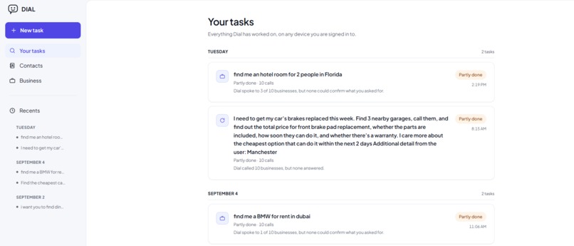 DIAL – screenshot 2