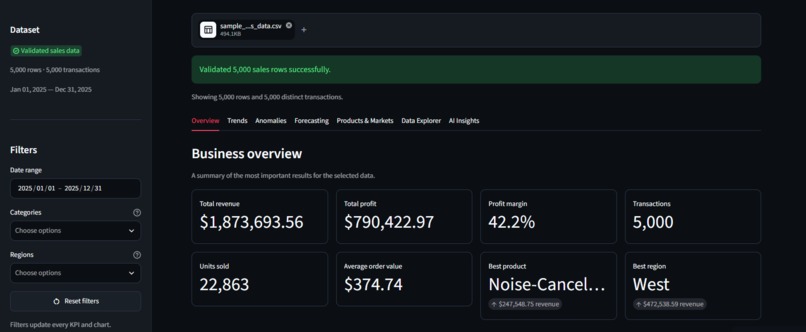 DeskSignal - AI Business Analytics Assistant – screenshot 2