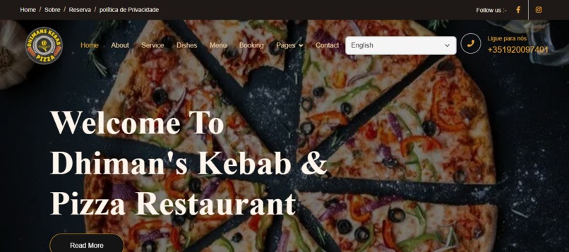 DhimansKebabPizzaCafeWebsite – screenshot 1