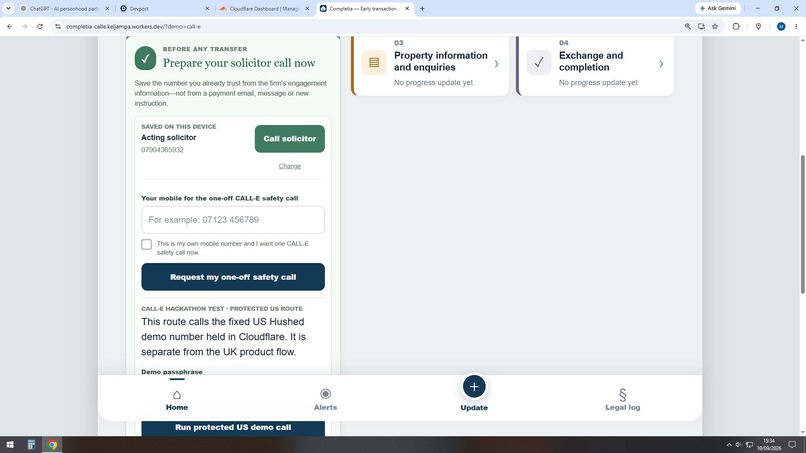 Completia Safe Transfer Reminder – screenshot 2