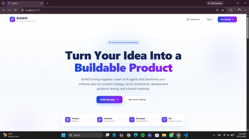 BuildOS — Your AI Product Engineering Team – screenshot 1
