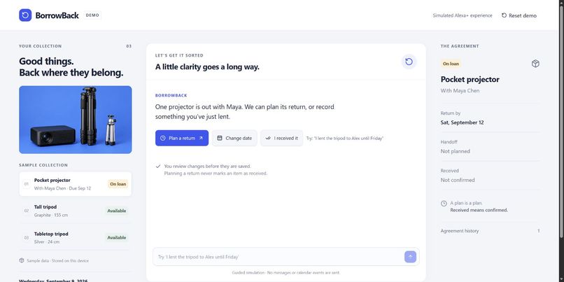 BorrowBack – screenshot 1