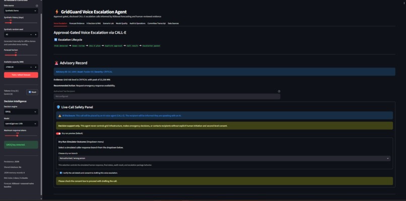 GridGuard Voice Escalation Agent – screenshot 1