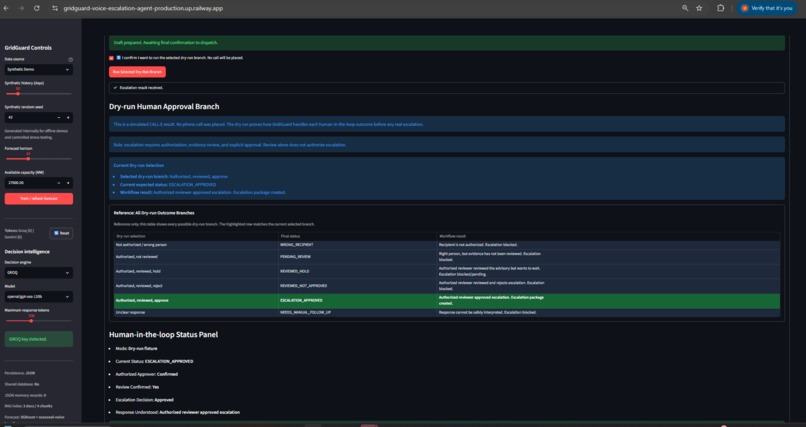 GridGuard Voice Escalation Agent – screenshot 2