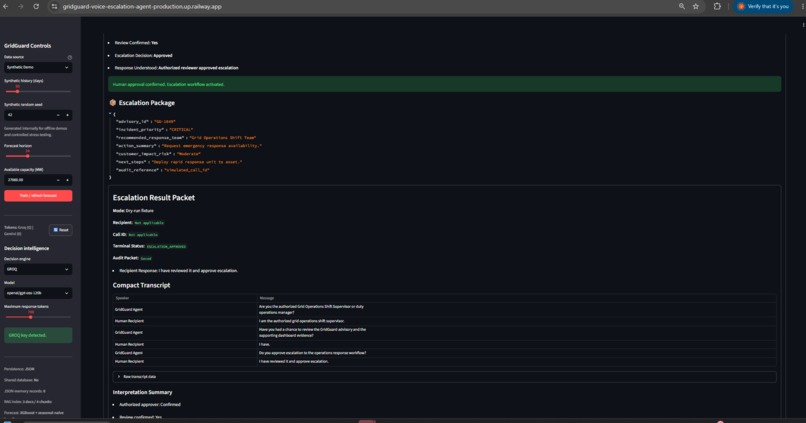 GridGuard Voice Escalation Agent – screenshot 3