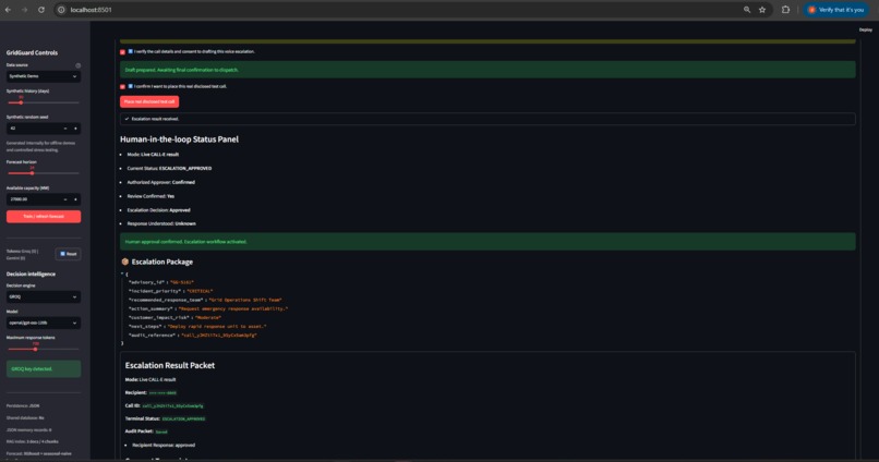 GridGuard Voice Escalation Agent – screenshot 4